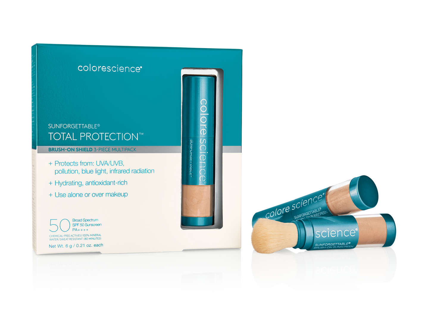 Sunforgettable® Total Protection™ Brush-on Shield SPF 50 Tan Multipack